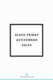 Black Friday Activewear Sale Roundup